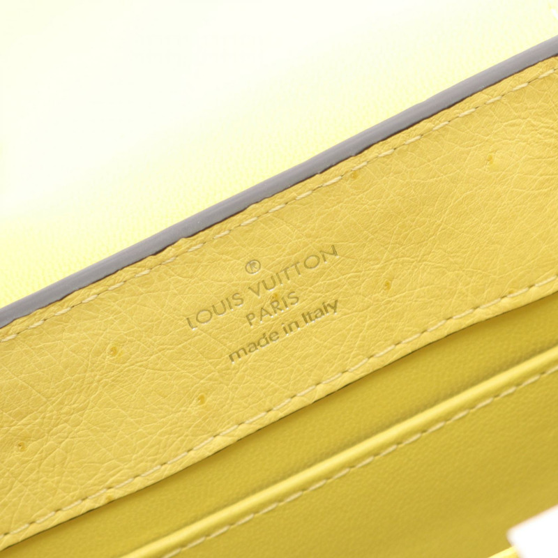 LOUIS VUITTON Capucine MINI 手提包 N81196 鴕鳥皮 黃色 二手 女士-3