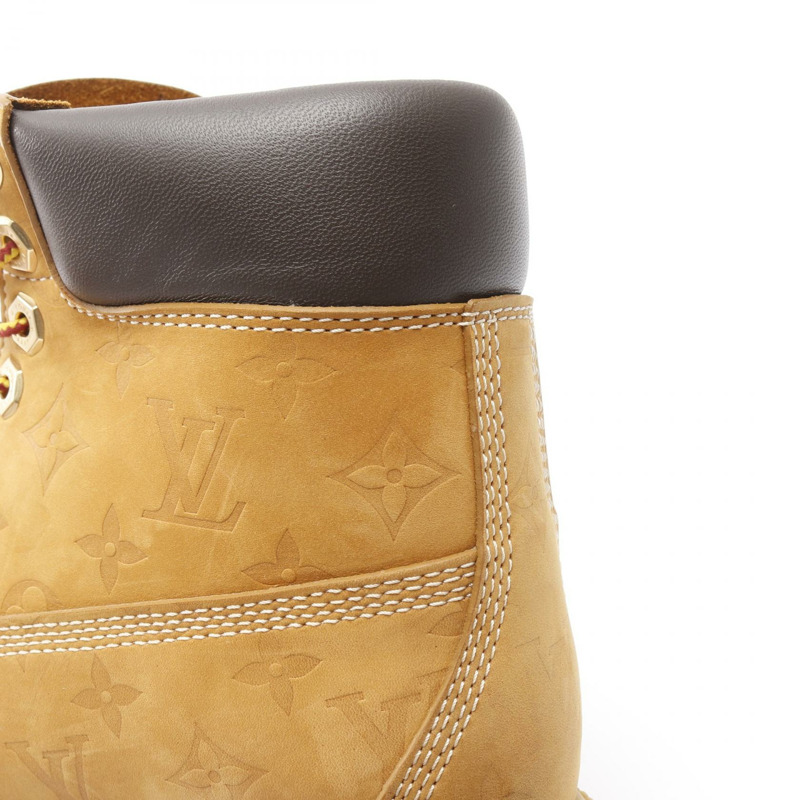 LOUIS VUITTON LV x Timberland 6 吋踝靴皮革棕色米色#9 二手男款-8