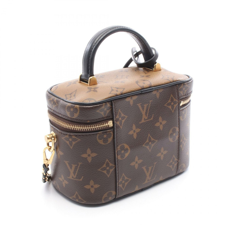 LOUIS VUITTON Vanity NV PM 鏈條斜背包手提包 M45165 Monogram Reverse 二手-1