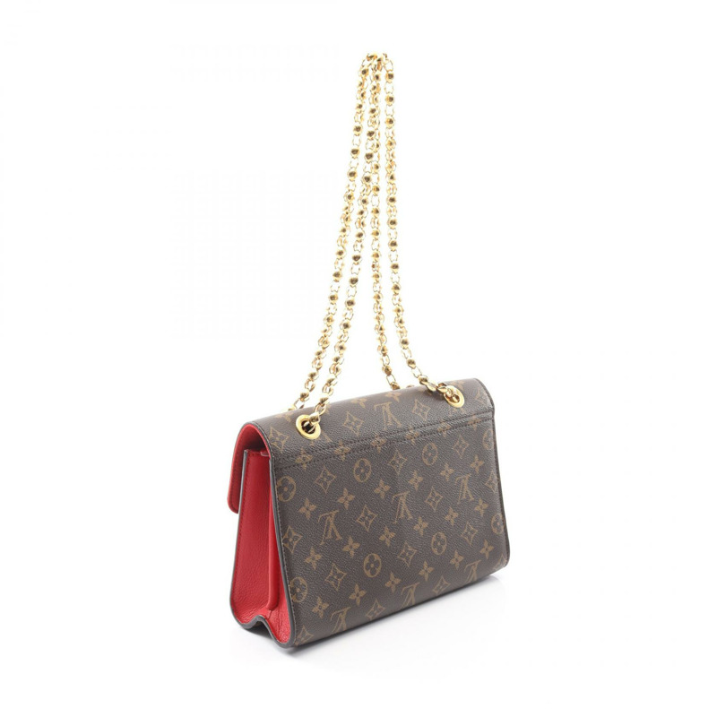 LOUIS VUITTON Victoire 鏈條單肩包 M41731 Monogram Cerise 二手女款 LV-1