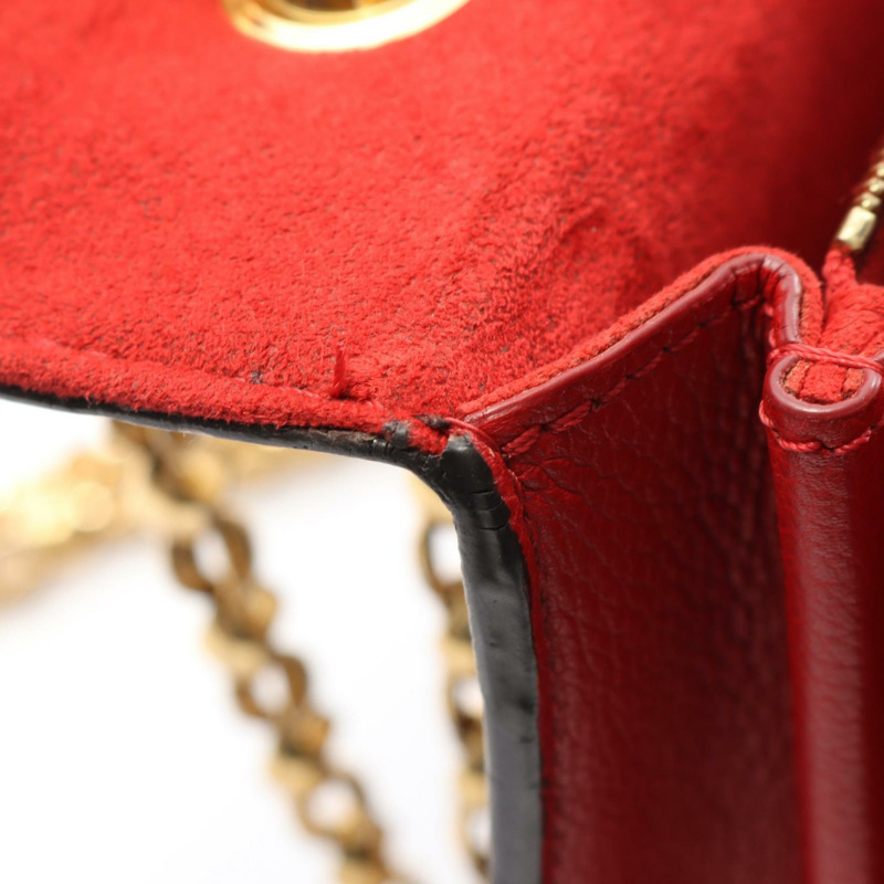 LOUIS VUITTON Victoire 鏈條單肩包 M41731 Monogram Cerise 二手女款 LV-5