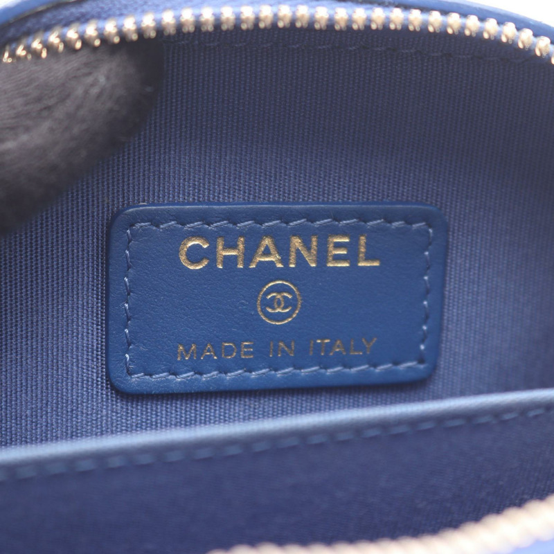 CHANEL CHANEL19 Matelasse 鏈條單肩斜背包 皮革 藍色 二手 女款-3