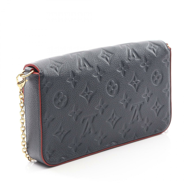 路易威登 Pochette Felice 鏈條單肩包 M64099 Monogram empreinte 海軍藍-1