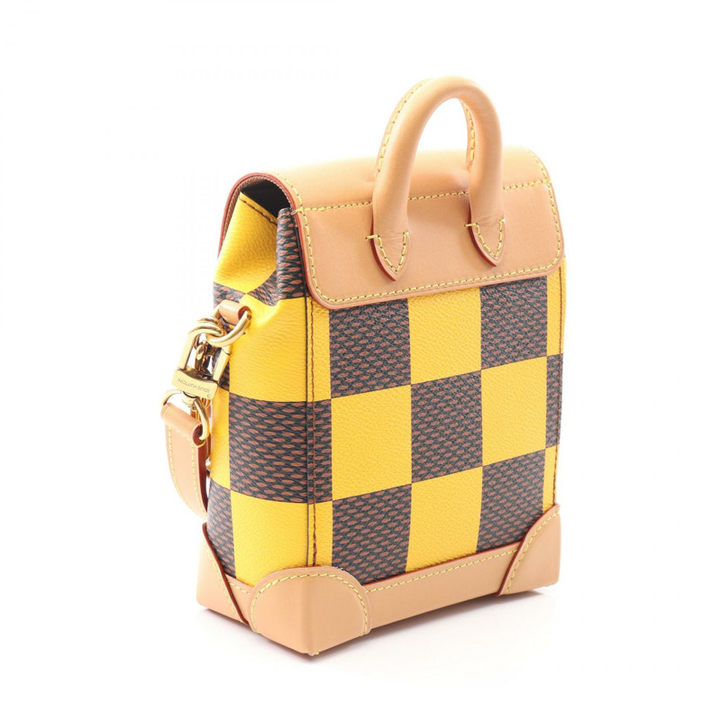 LOUIS VUITTON Nano Steamer 單肩斜背包 N40536 Damier 皮革 二手 LV-1