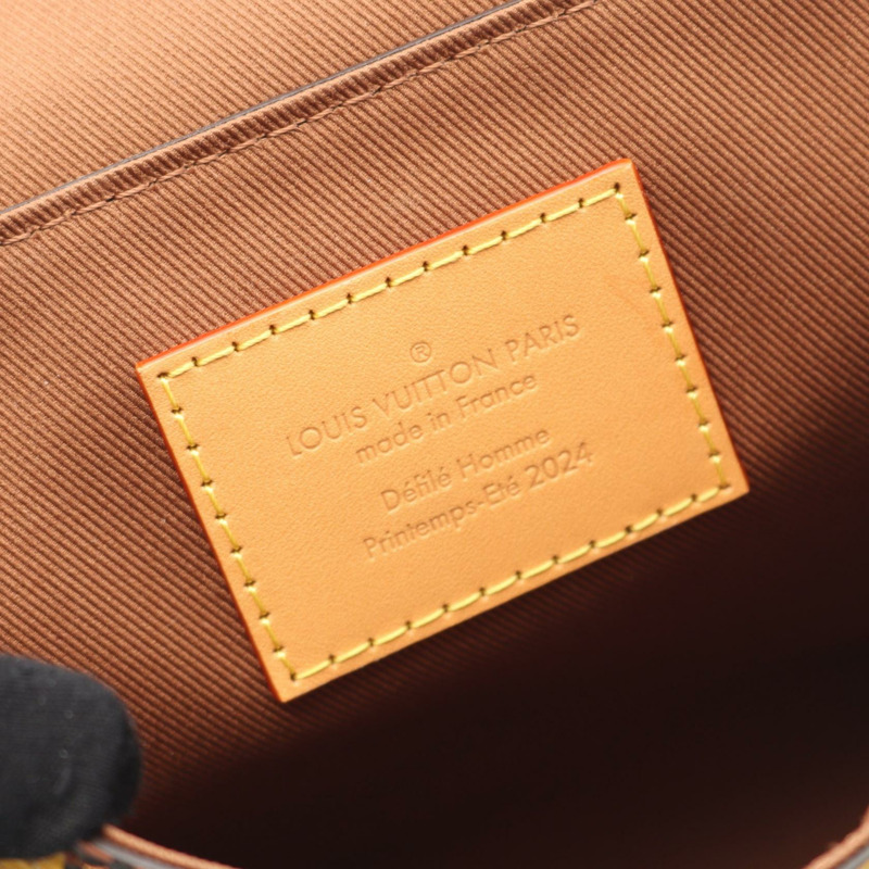 LOUIS VUITTON Nano Steamer 單肩斜背包 N40536 Damier 皮革 二手 LV-3