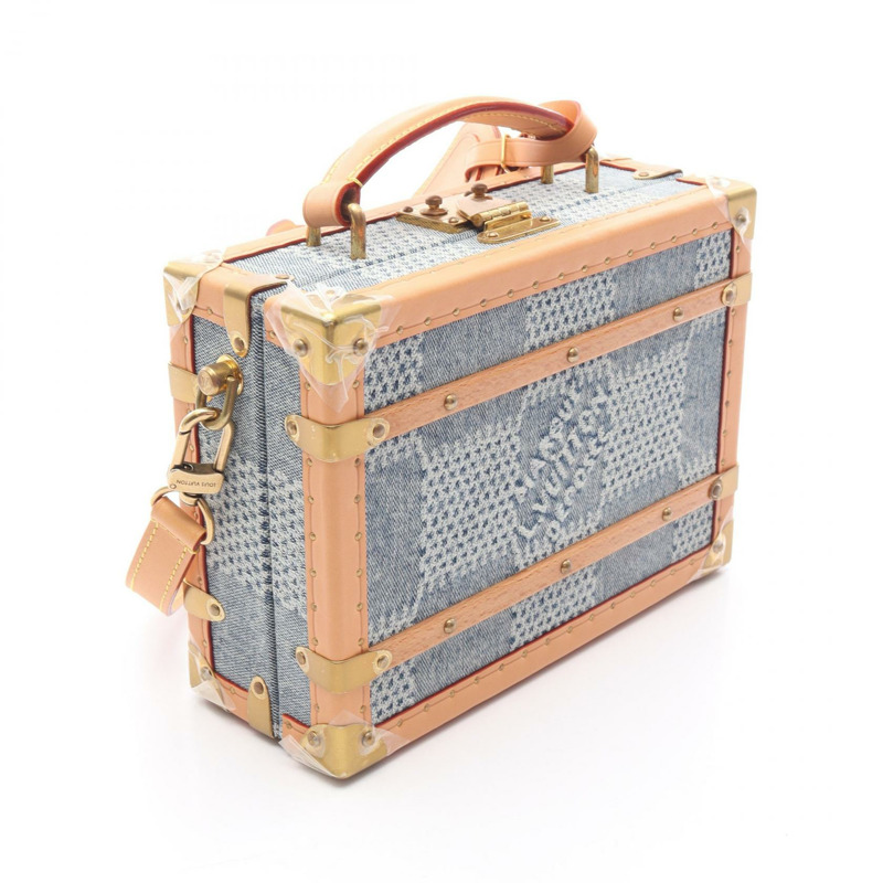 路易威登 Handle Trunk Sholder 手提包 N40626 Damier 牛仔布藍色二手男款-1