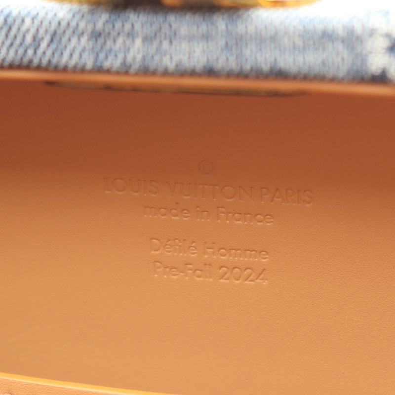 路易威登 Handle Trunk Sholder 手提包 N40626 Damier 牛仔布藍色二手男款-3