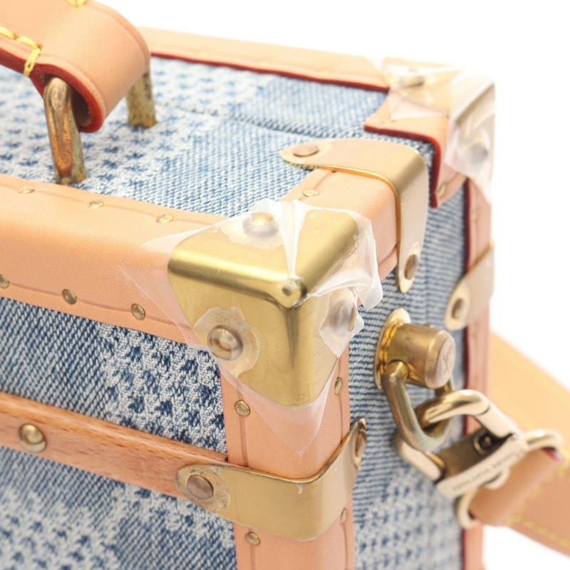 路易威登 Handle Trunk Sholder 手提包 N40626 Damier 牛仔布藍色二手男款-4