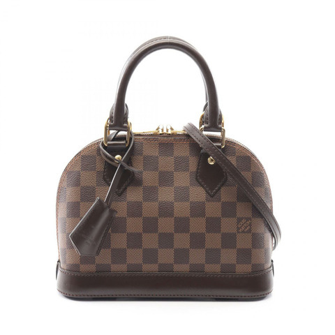 LOUIS VUITTON Alma BB 單肩斜背包 手提包 N41221 Damier 皮革 Ebene LV