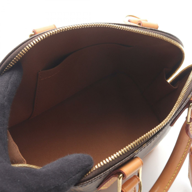 LOUIS VUITTON Alma BB 斜背包 手提包 M53152 Monogram 皮革 棕色-2