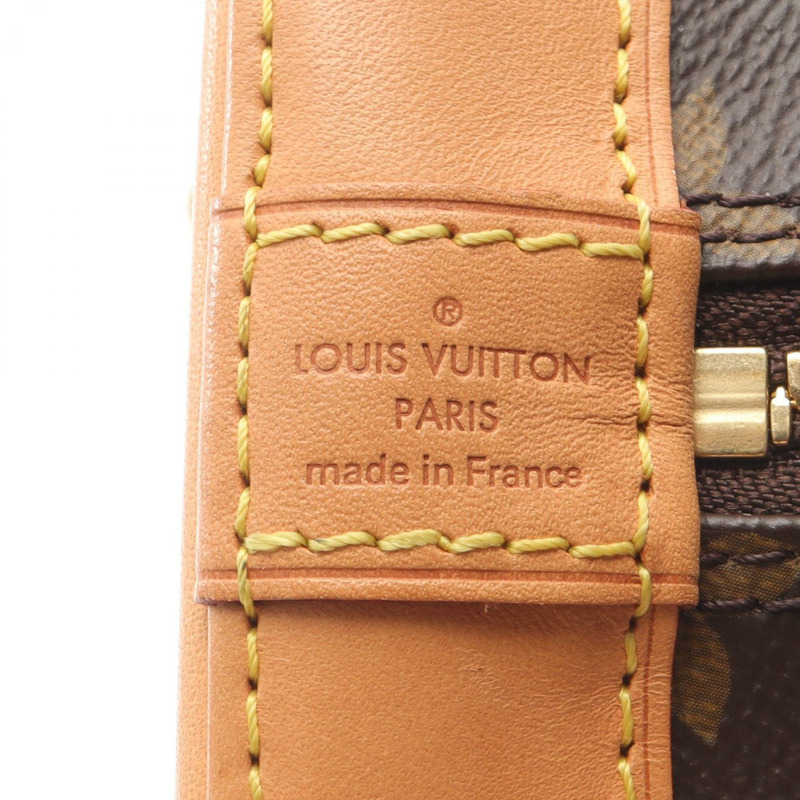 LOUIS VUITTON Alma BB 斜背包 手提包 M53152 Monogram 皮革 棕色-3