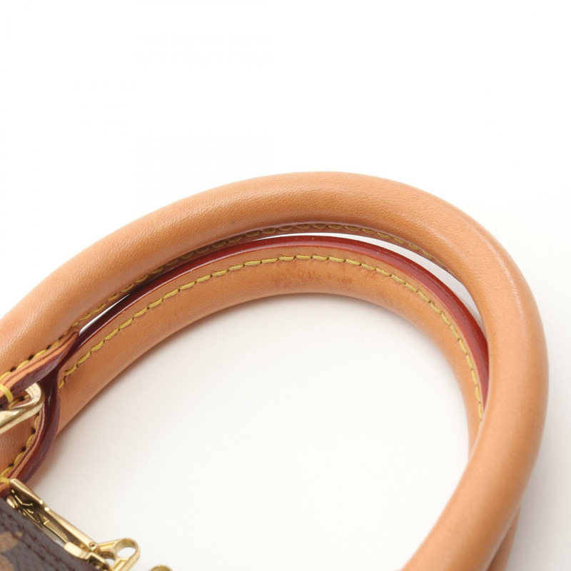 LOUIS VUITTON Alma BB 斜背包 手提包 M53152 Monogram 皮革 棕色-4