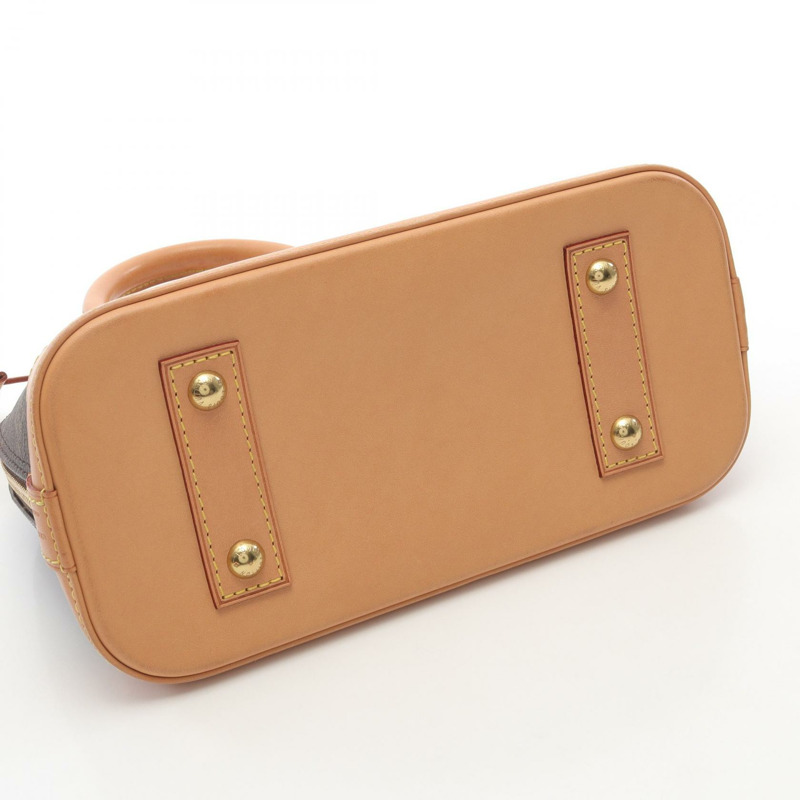 LOUIS VUITTON Alma BB 斜背包 手提包 M53152 Monogram 皮革 棕色-8