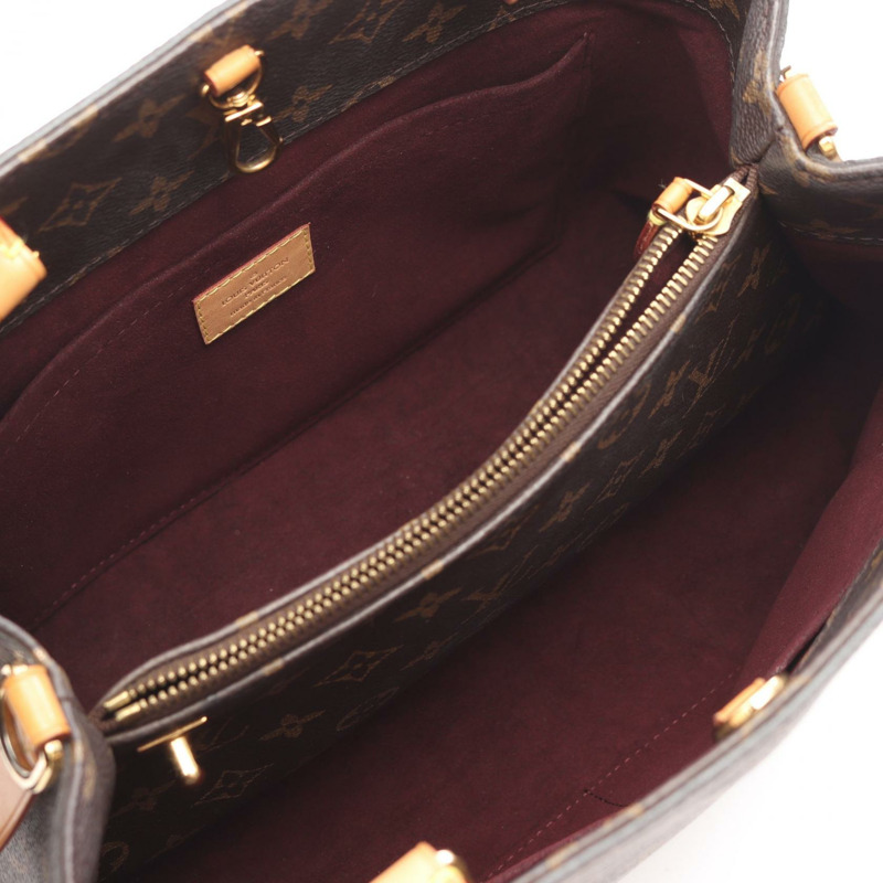 LOUIS VUITTON Montaigne 中型單肩包 手提包 M41056 Monogram 皮革 棕色-2