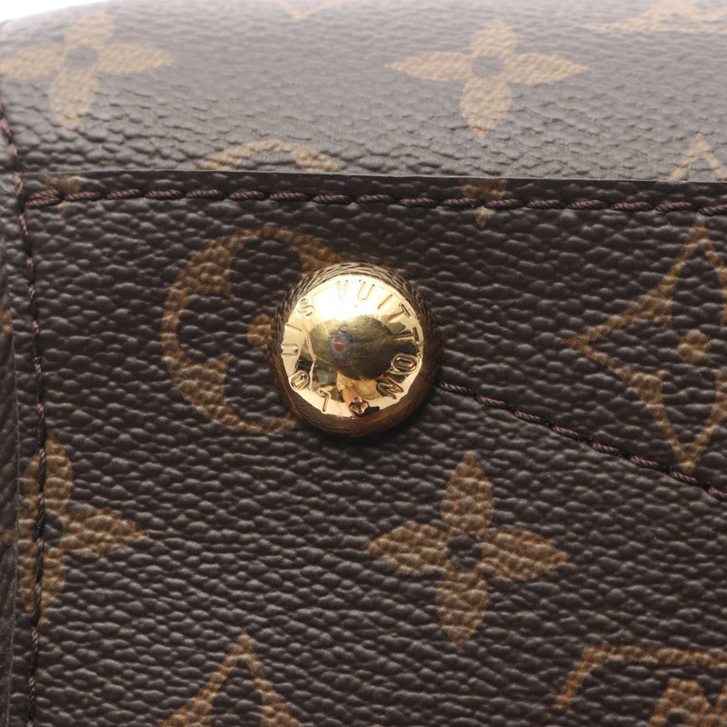 LOUIS VUITTON Montaigne 中型單肩包 手提包 M41056 Monogram 皮革 棕色-6