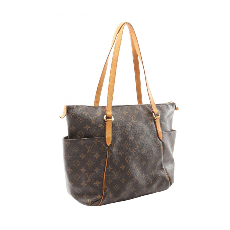 LOUIS VUITTON Totally MM 手提包 M56689 Monogram 帆布皮革棕色二手 LV-1