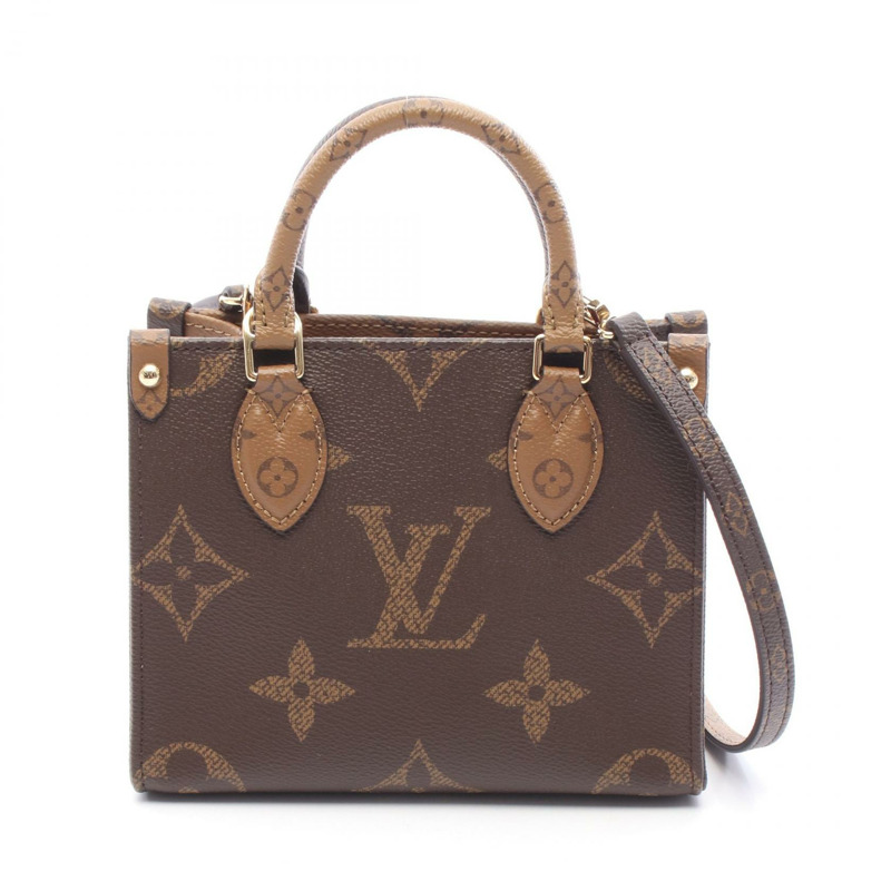 LOUIS VUITTON On the Go BB 斜背包 M46839 Monogram Reverse 棕色 LV-0