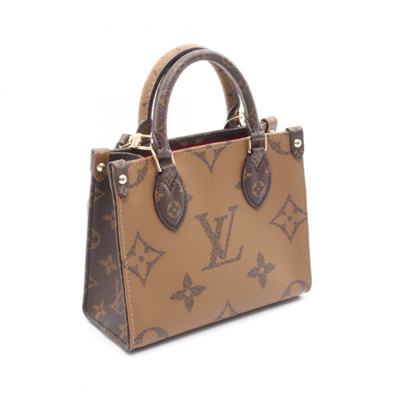 LOUIS VUITTON On the Go BB 斜背包 M46839 Monogram Reverse 棕色 LV-1
