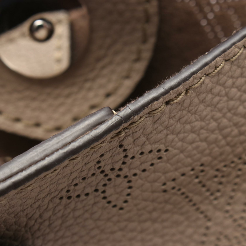 LOUIS VUITTON Hina PM 斜背包 手提包 M54351 Mahina 皮革 米色 Galet 二手-6