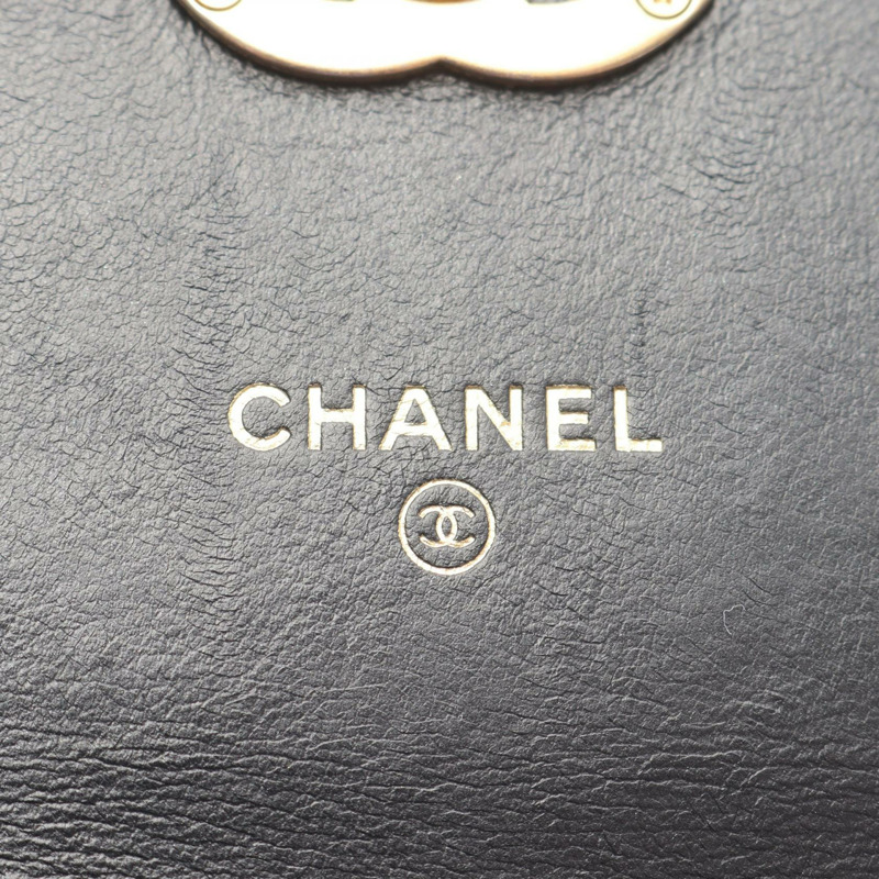 CHANEL Matelasse 鏈條單肩斜背包 皮革 黑色 二手 女款 CC-3
