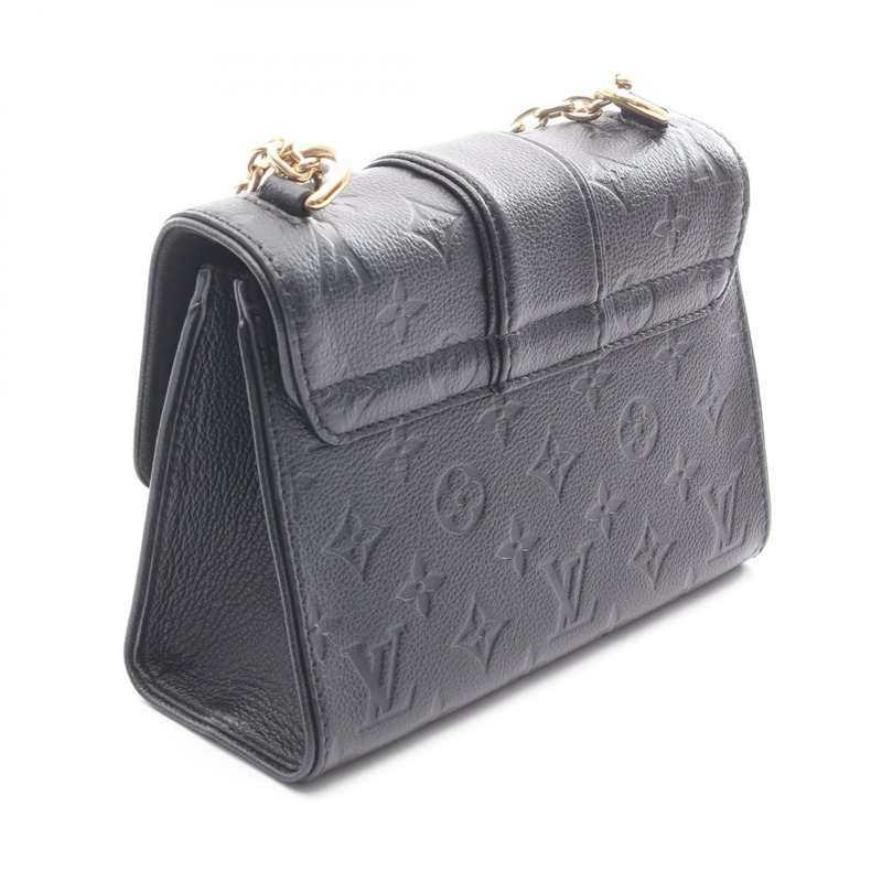LOUIS VUITTON Saint Sulpice BB 鏈條單肩包 M44242 皮革黑色二手 LV-1