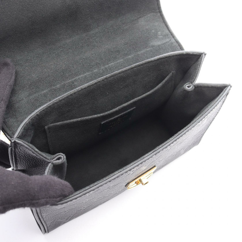 LOUIS VUITTON Saint Sulpice BB 鏈條單肩包 M44242 皮革黑色二手 LV-2