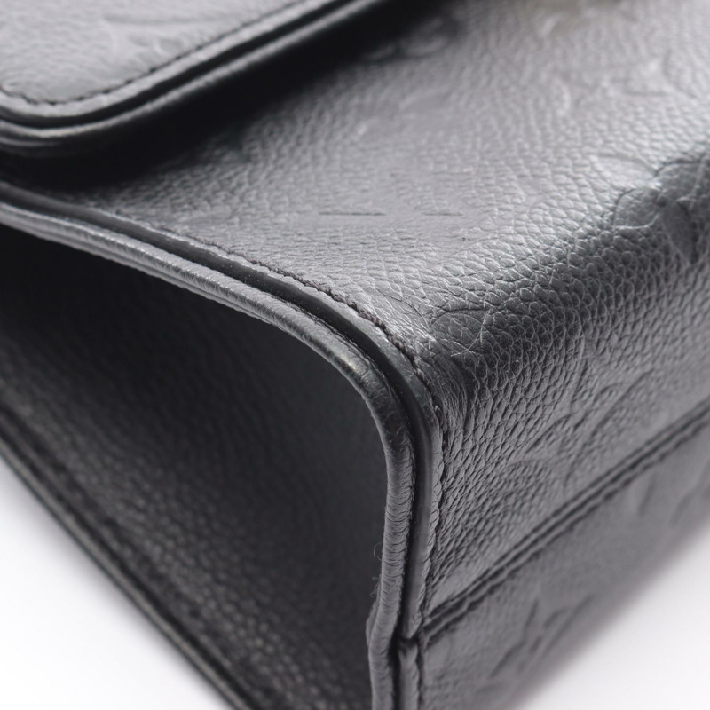 LOUIS VUITTON Saint Sulpice BB 鏈條單肩包 M44242 皮革黑色二手 LV-6