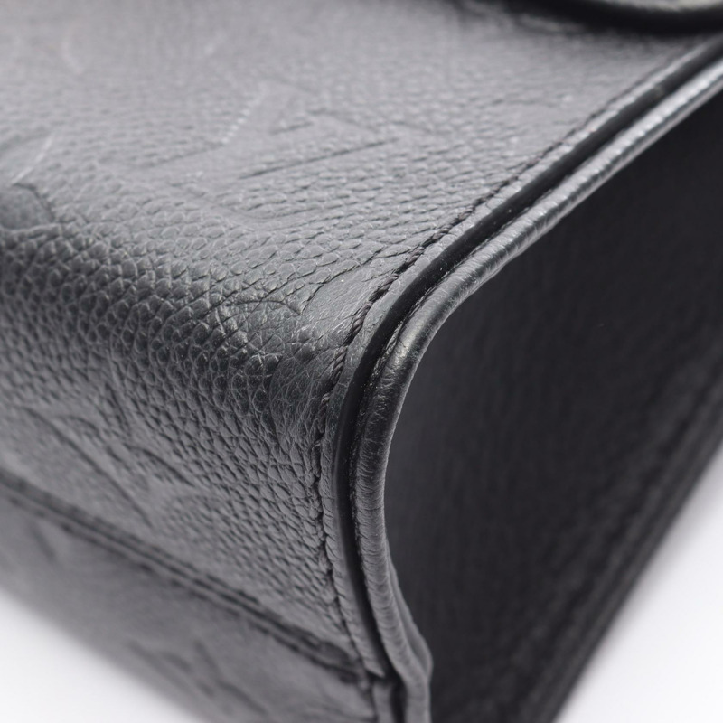 LOUIS VUITTON Saint Sulpice BB 鏈條單肩包 M44242 皮革黑色二手 LV-7