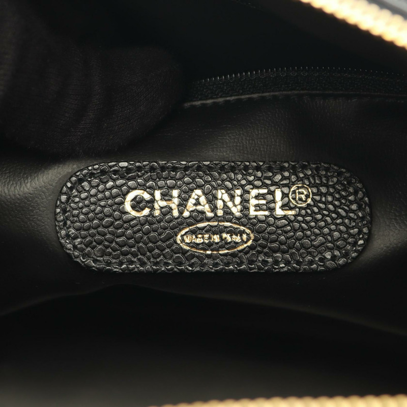CHANEL Jumbo COCO Mark 手提包 小牛皮 黑色 二手 GHW-3