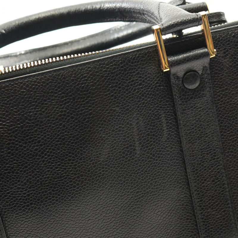 CHANEL Jumbo COCO Mark 手提包 小牛皮 黑色 二手 GHW-5