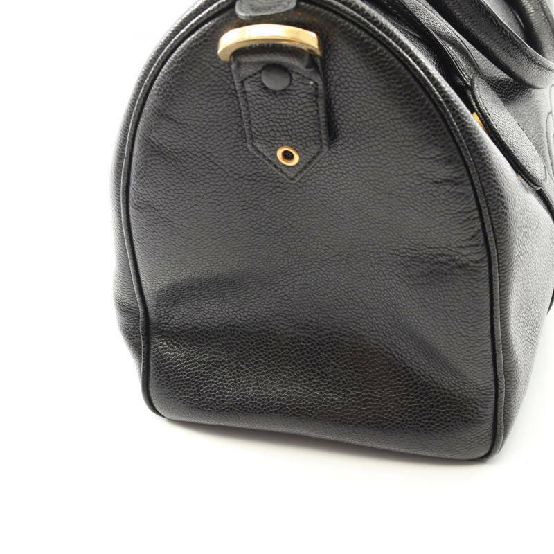 CHANEL Jumbo COCO Mark 手提包 小牛皮 黑色 二手 GHW-7