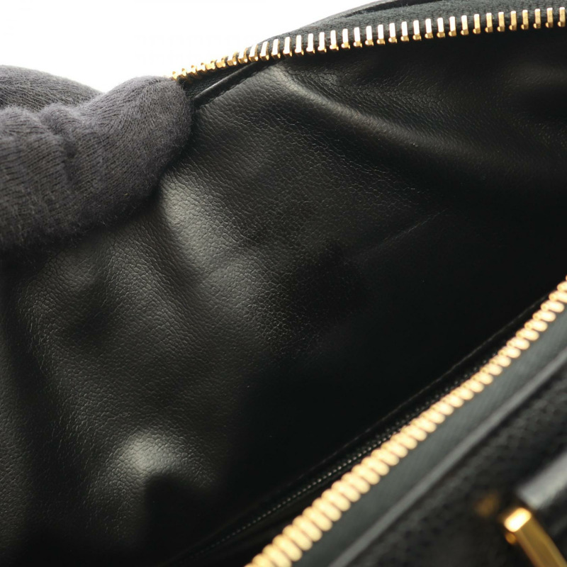 CHANEL Jumbo COCO Mark 手提包 小牛皮 黑色 二手 GHW-10