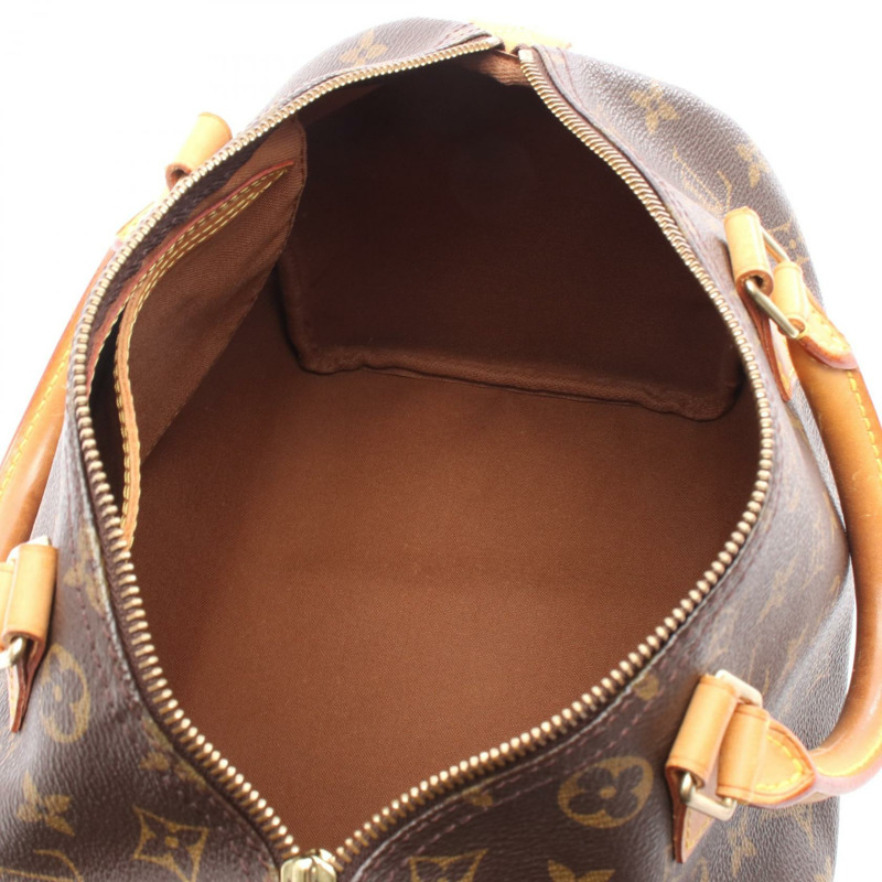 LOUIS VUITTON Speedy 30 手提包 M41526 Monogram 帆布皮革棕色二手女士-2