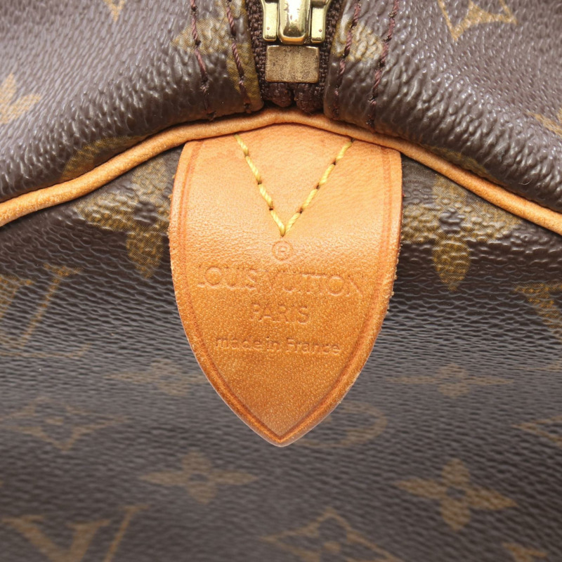 LOUIS VUITTON Speedy 30 手提包 M41526 Monogram 帆布皮革棕色二手女士-3