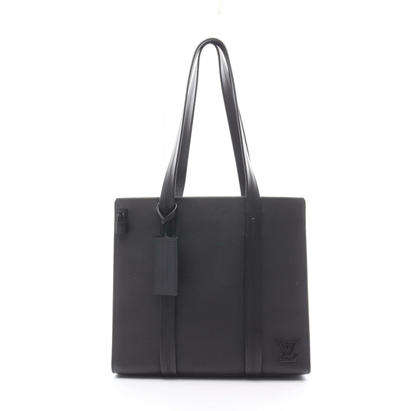 LOUIS VUITTON Takeoff 手提包 單肩包 M57308 Aerogram 皮革 黑色 二手 男士-0