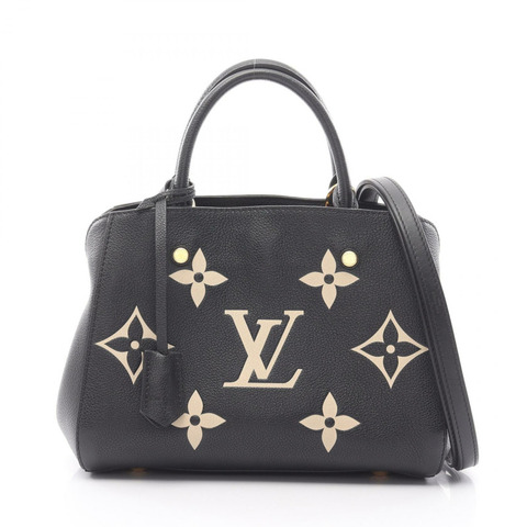 路易威登 Montaigne BB 斜背包手提包 M45778 Monogram empreinte Noir 二手