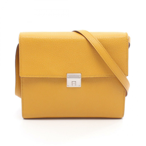 HERMES Click 16 斜背包 Chevre 皮革 黃色 Sun 二手 SHW C