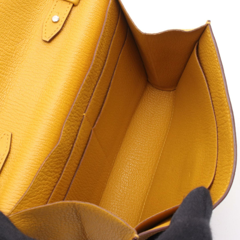 HERMES Click 16 斜背包 Chevre 皮革 黃色 Sun 二手 SHW C-2