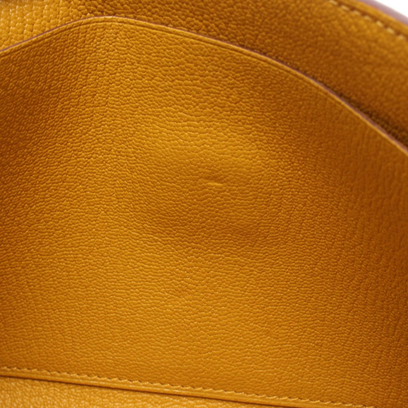 HERMES Click 16 斜背包 Chevre 皮革 黃色 Sun 二手 SHW C-5