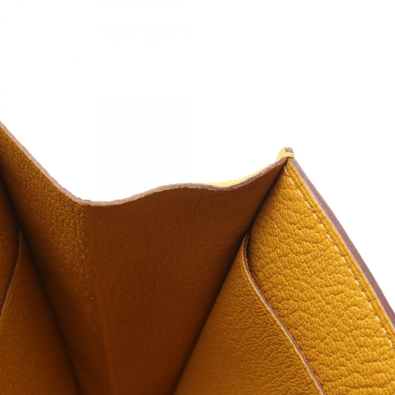 HERMES Click 16 斜背包 Chevre 皮革 黃色 Sun 二手 SHW C-6