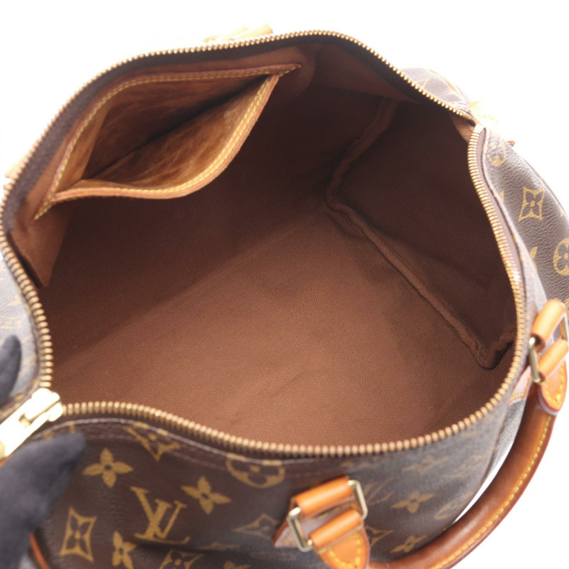 LOUIS VUITTON Speedy 35 手提包 M41524 Monogram 帆布 棕色 二手 女士 LV-2