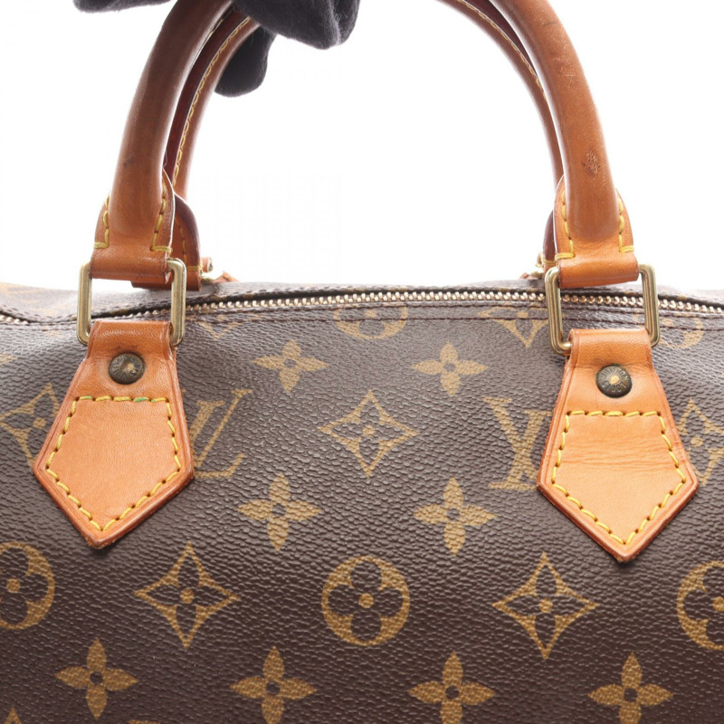 LOUIS VUITTON Speedy 35 手提包 M41524 Monogram 帆布 棕色 二手 女士 LV-12