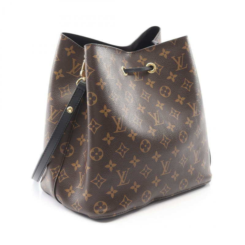 LOUIS VUITTON Neonoe 單肩斜背包 M44020 Monogram 棕色黑色 二手-1