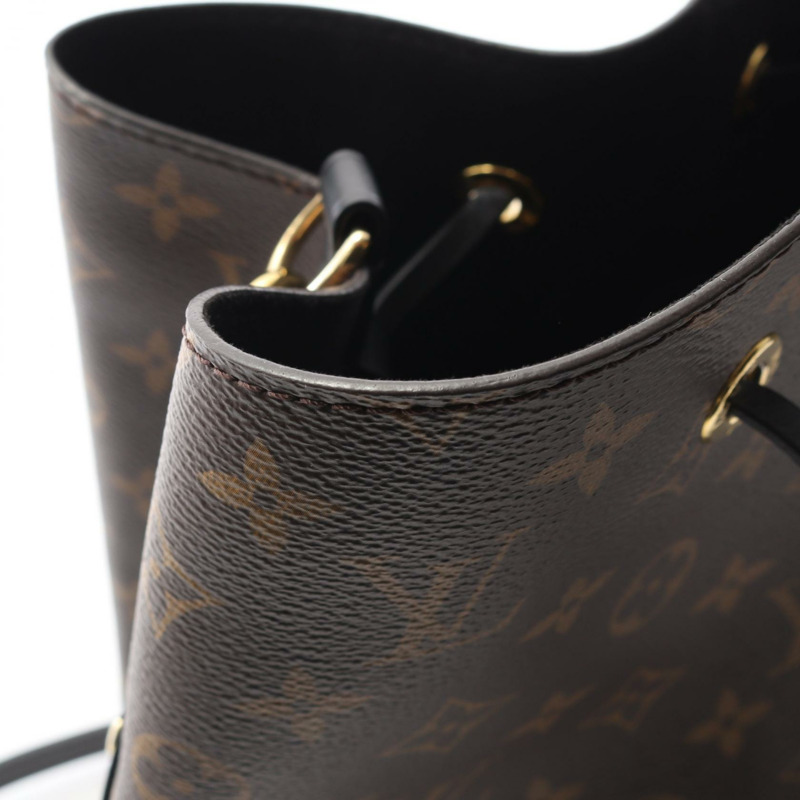 LOUIS VUITTON Neonoe 單肩斜背包 M44020 Monogram 棕色黑色 二手-7