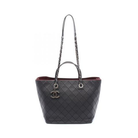 CHANEL On the Road Matelasse 鏈條單肩包 皮革 黑色 波爾多 二手