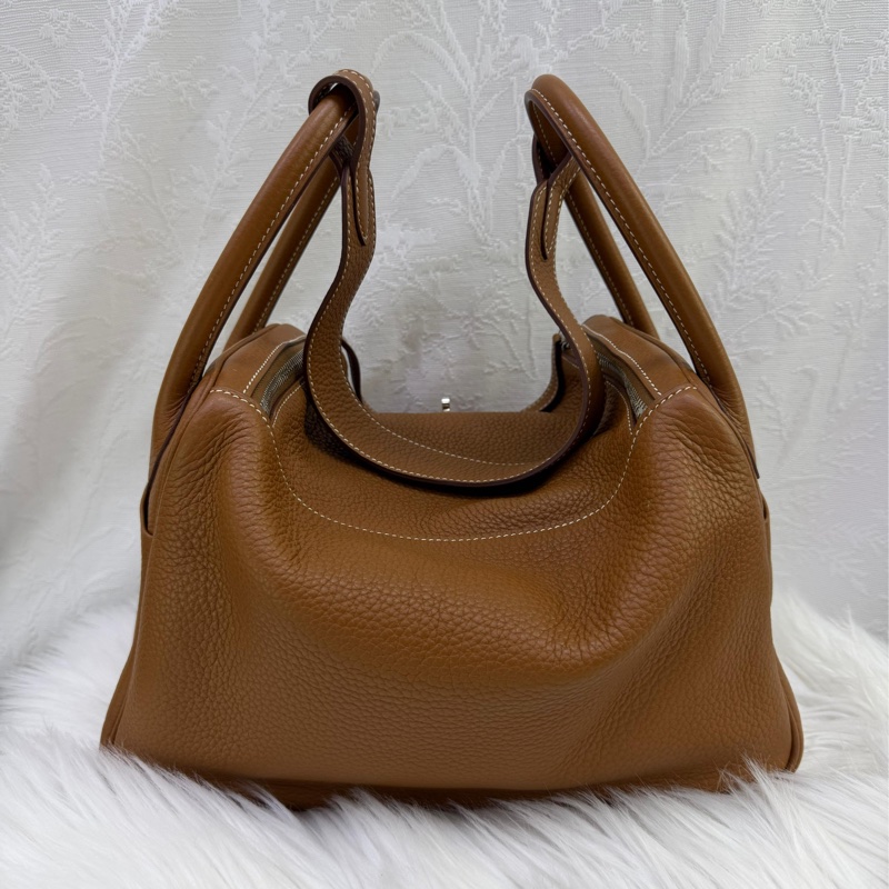 HERMES 愛馬仕 手袋 LINDY 30 37 單肩包/手提包 琳迪包 金棕色-2