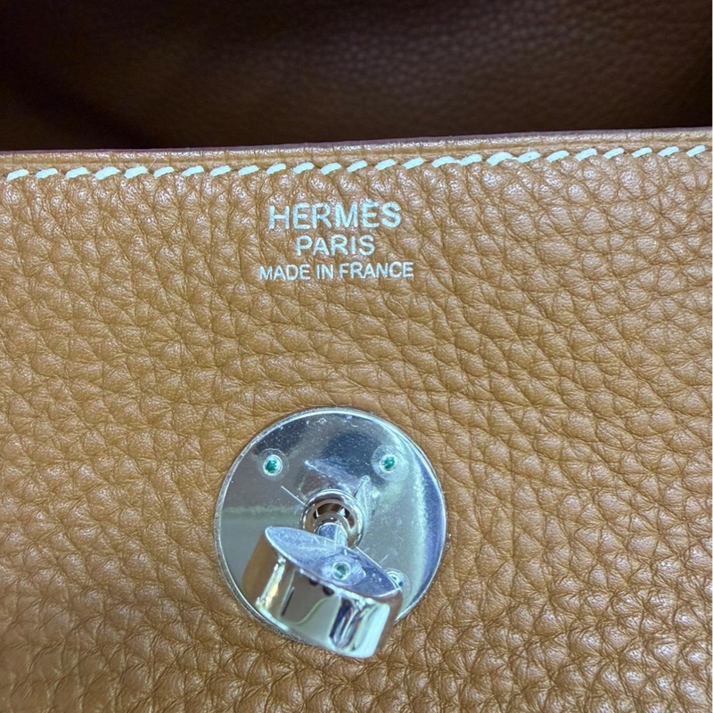 HERMES 愛馬仕 手袋 LINDY 30 37 單肩包/手提包 琳迪包 金棕色-4
