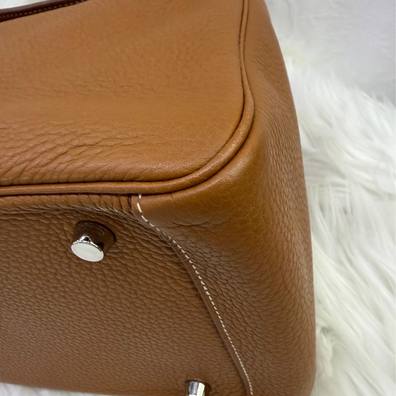 HERMES 愛馬仕 手袋 LINDY 30 37 單肩包/手提包 琳迪包 金棕色-6