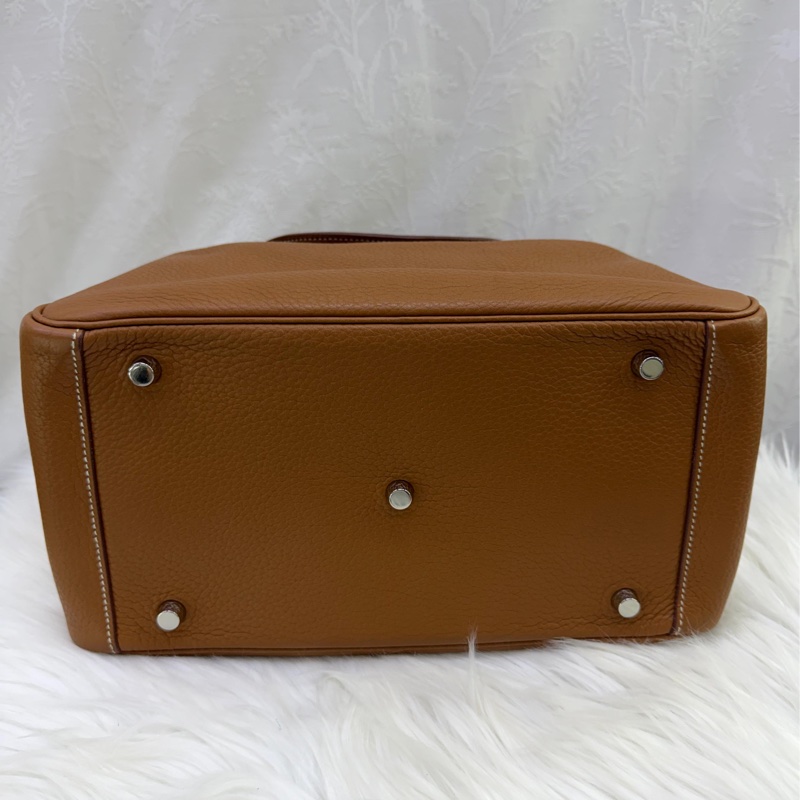 HERMES 愛馬仕 手袋 LINDY 30 37 單肩包/手提包 琳迪包 金棕色-7