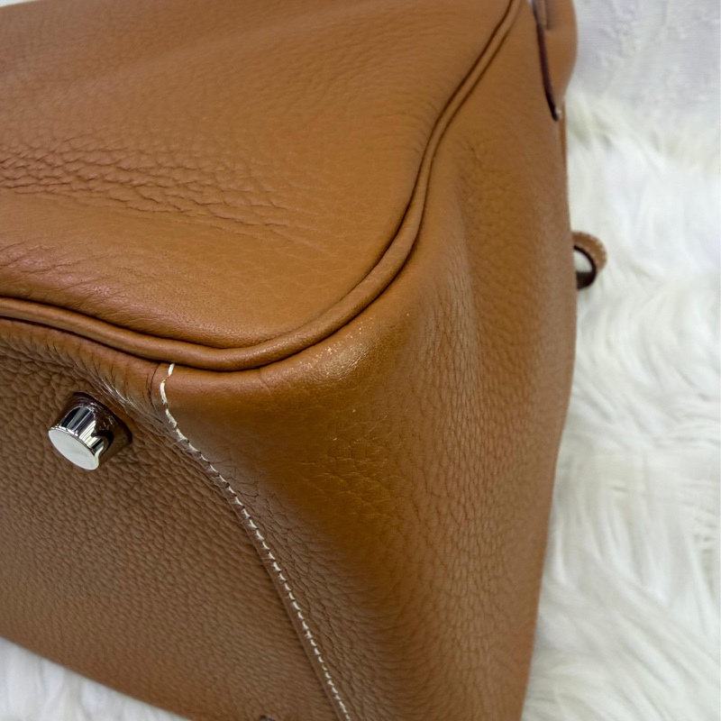 HERMES 愛馬仕 手袋 LINDY 30 37 單肩包/手提包 琳迪包 金棕色-8